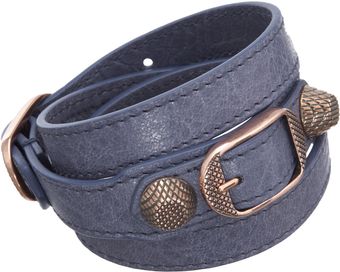 Balenciaga Arena Giant Rose Gold Double Tour Bracelet - Lyst