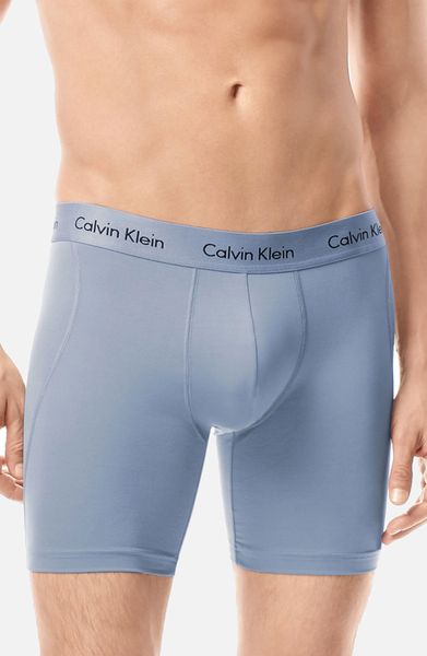 Calvin Klein Microfiber Boxer Briefs in Black for Men (cliff/ black) - Lyst