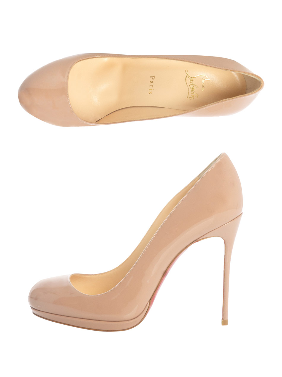 louboutin nude flat