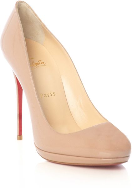 louboutin platform nude