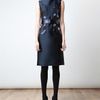 Erdem Libby Hand Embroidered Duchess Satin Dress in Blue (navy) - Lyst