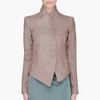 Helmut Lang Cropped Taupe Leather Jacket in Brown (taupe) - Lyst