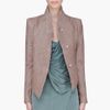 Helmut Lang Cropped Taupe Leather Jacket in Brown (taupe) - Lyst