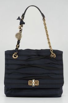 Lanvin Grosgrain Happy Shoulder Bag Noir - Lyst