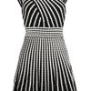 M Missoni Two Tone Knitted Dress in White (black) - Lyst