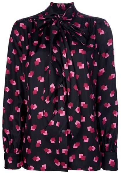 Marc Jacobs Pattern Blouse in Black - Lyst