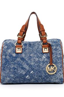 Michael by Michael Kors Grayson Woven Medium Satchel - Lyst