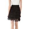 Milly Sasha Ostrich Feather Dress in Black (multi) - Lyst