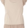 Miu Miu Silktrimmed Cottonjersey Top in Pink (blush) - Lyst