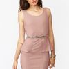 Nasty Gal Perfect Peplum Dress in Pink (blush) - Lyst