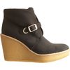 Stella Mccartney Wedge Ankle Boot in Black - Lyst