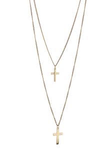 Topshop Cross Multi Row Necklace - Lyst