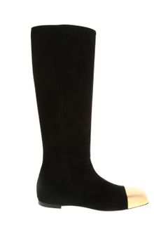 Yves Saint Laurent Black Suede Boots - Lyst