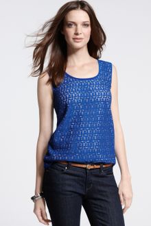 Ann Taylor Lace Front Tank - Lyst