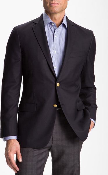 Brooks Brothers Solid Blazer In Blue For Men (navy) | Lyst