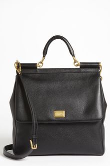 Dolce & Gabbana Flat Miss Sicily Large Leather Satchel - Lyst