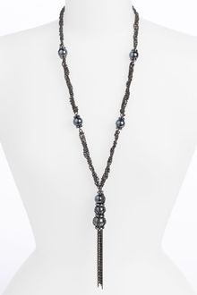 Givenchy Glass Pearl Chain Y-Necklace - Lyst