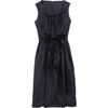 Jil Sander Navy Belted Pleat Dress in Black (navy) - Lyst