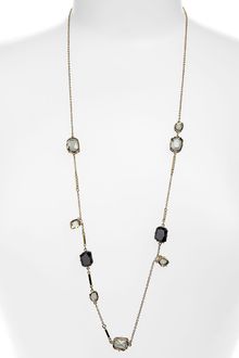 Kate Spade Colored Stone Station Necklace - Lyst