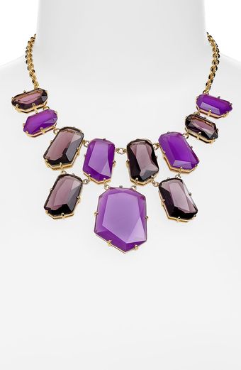 Kate Spade Colored Stone Bib Necklace - Lyst