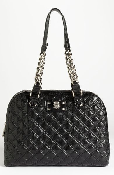 Marc Jacobs Karlie Leather Shoulder Bag in Black - Lyst