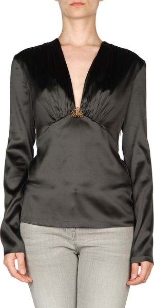 Roberto Cavalli Blouse in Black - Lyst
