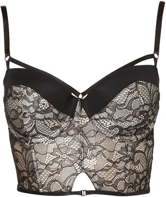 Topshop Harness Lace Bralet - Lyst
