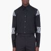 Yves Saint Laurent Black Razor Print Pleated Shirt in Black for Men - Lyst