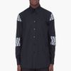 Yves Saint Laurent Black Razor Print Pleated Shirt in Black for Men - Lyst