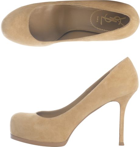 Yves Saint Laurent Tribtoo Pumps in Beige (nude) - Lyst