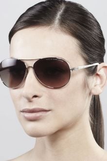Marc By Marc Jacobs Templedetail Aviator Sunglasses - Lyst