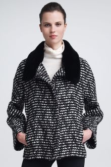 Piazza Sempione Rabbit collar Jacket - Lyst