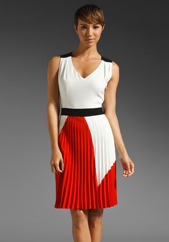 Trina Turk Crepe Suiting Geometric Dress - Lyst