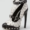 Alexander Mcqueen Studded Tstrap Pump in Black (black ivory) - Lyst