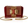 Christian Louboutin Sweet Charity Spiked Velvet and Calf Hair Shoulder Bag in Multicolor (red) - Lyst