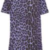 Christopher Kane Leopardprint Modaljersey Tshirt in Blue (leopard) - Lyst