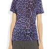 Christopher Kane Leopardprint Modaljersey Tshirt in Blue (leopard) - Lyst