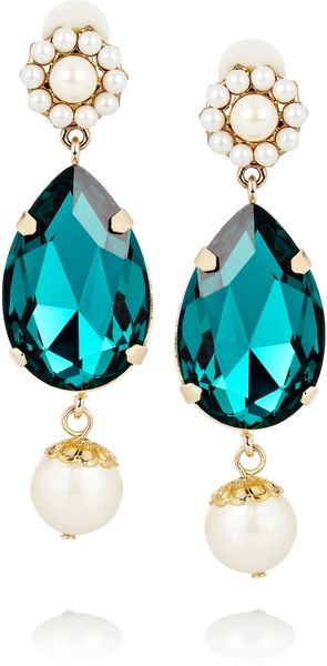 Dolce & Gabbana Goldplated Swarovski Crystal Clip Earrings - Lyst