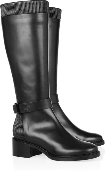 Givenchy Leather Riding Boots in Black - Lyst