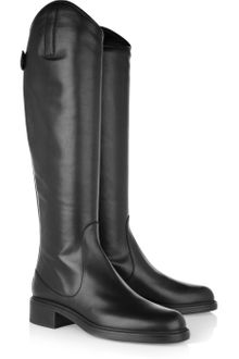 Gucci Leather Knee Boots - Lyst