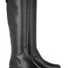 Gucci Leather Knee Boots in Black - Lyst