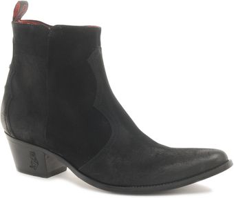 Jeffery West Cuban Heel Suede Boots - Lyst