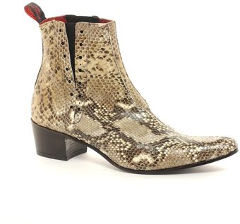 Jeffery West Cuban Heel Snake Chelsea Boots - Lyst