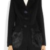 Marc Jacobs Faux Furtrimmed Wool Jacket in Black - Lyst