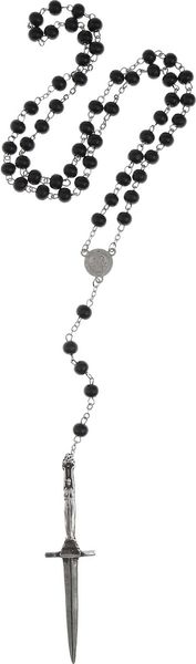 Pamela Love Silverplated Dagger and Resin Necklace in Silver - Lyst