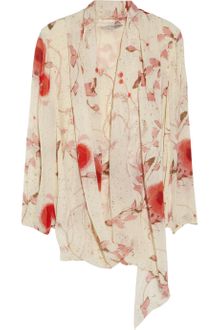 Ports 1961 Printed Silk Chiffon Blouse - Lyst