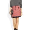 Proenza Schouler Drawstring Wool Blend Tweed Mini Skirt in Pink (orange) - Lyst