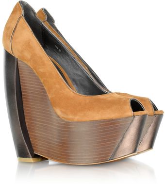 Rachel Zoe Hudson Brown Suede Platform Wedge - Lyst