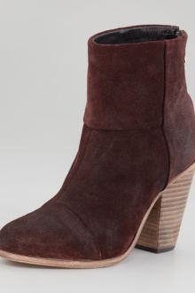 Rag & Bone Classic Newbury Suede Bootie Burgundy - Lyst