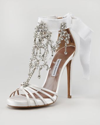Tabitha Simmons Chandelier Crystal Sandal - Lyst